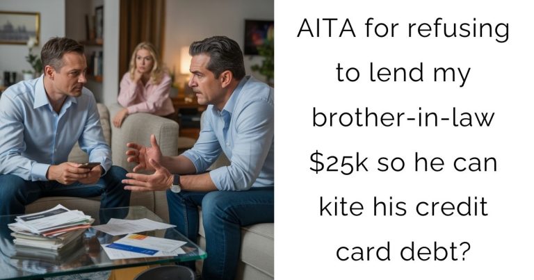 AITA for refusing to lend my brother-in-law $25k so he can kite his credit card debt?