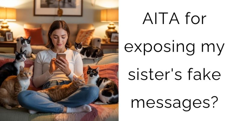 AITA for exposing my sister’s fake messages?