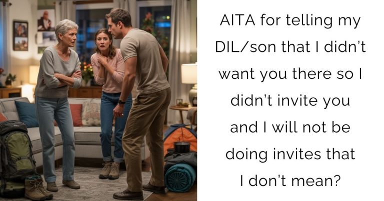 AITA for telling my DIL/son that I didn’t want you there so I didn’t invite you and I will not be doing invites that I don’t mean?