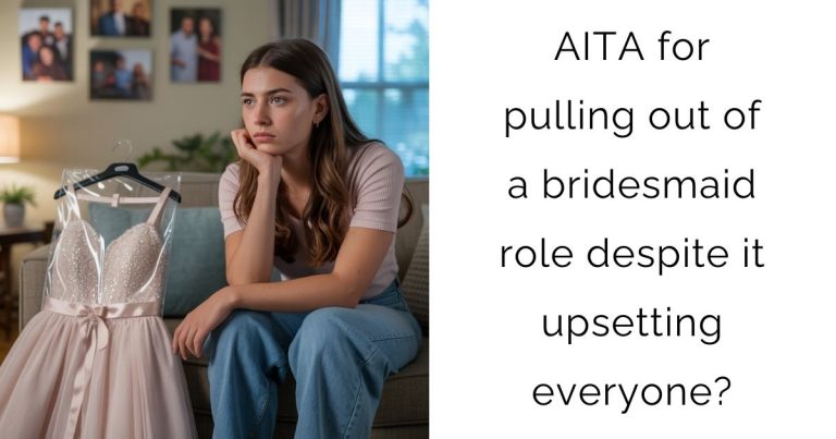 AITA for pulling out of a bridesmaid role despite it upsetting everyone?