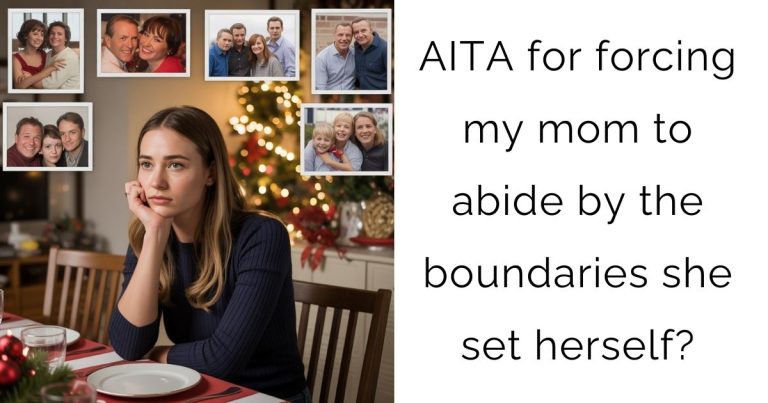 AITA for forcing my mom to abide by the boundaries she set herself?