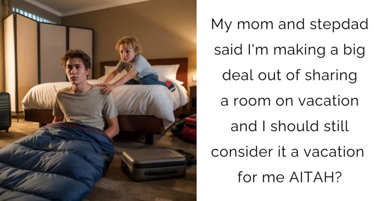 My mom and stepdad said I’m making a big deal out of sharing a room on vacation and I should still consider it a vacation for me AITAH?