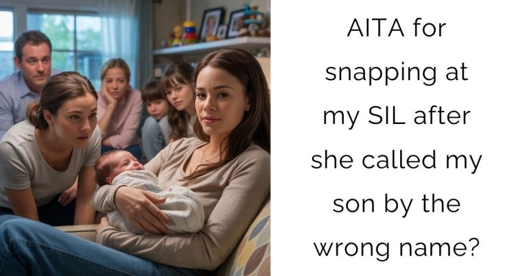 AITA for snapping at my SIL after she called my son by the wrong name?
