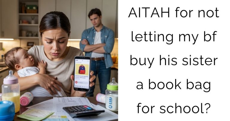 AITAH for not letting my bf buy his sister a book bag for school?