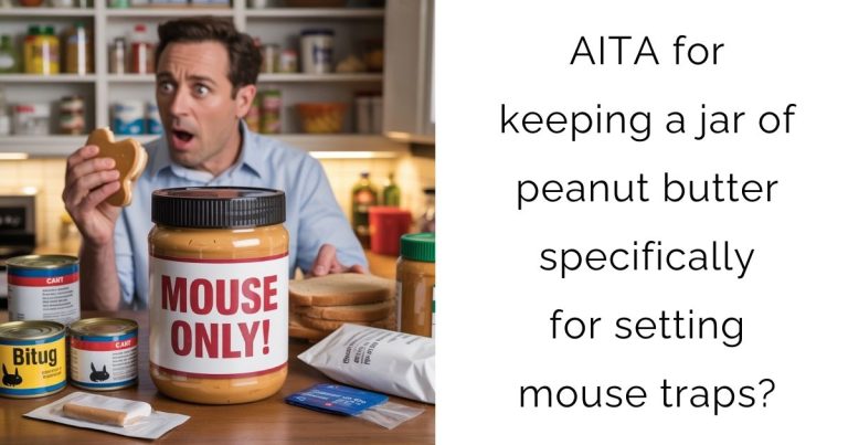 AITA for keeping a jar of peanut butter specifically for setting mouse traps?