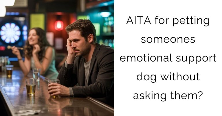AITA for petting someones emotional support dog without asking them?