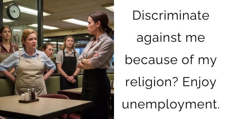 Discriminate against me because of my religion? Enjoy unemployment.