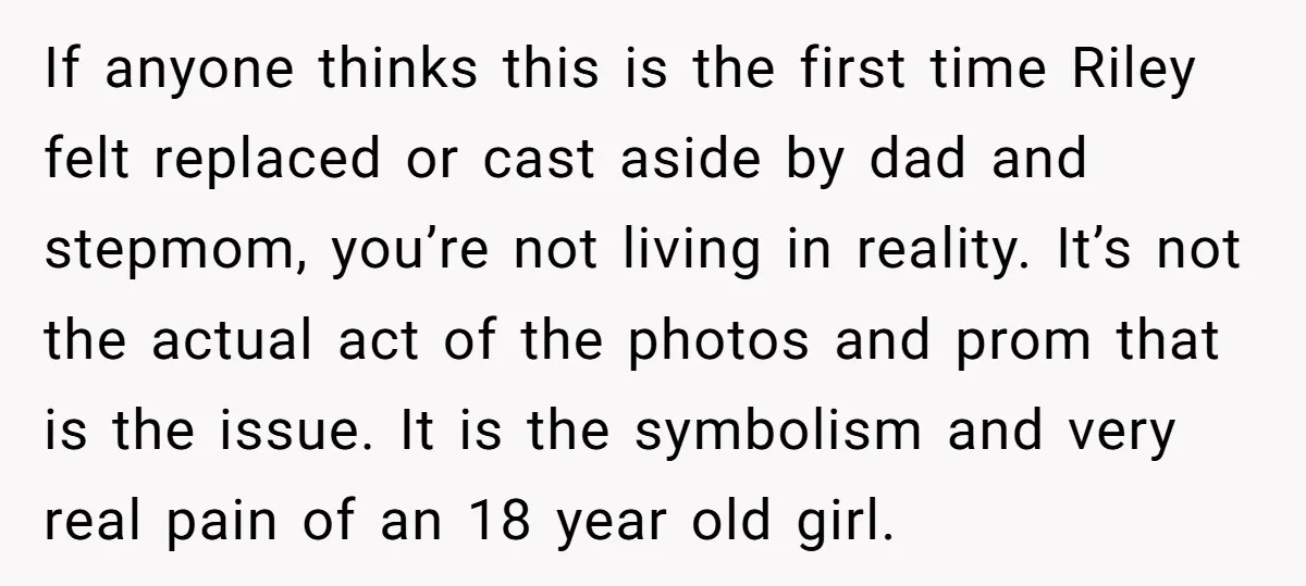 If anyone thinks this is the first time Riley felt replaced or cast aside by dad and stepmom, you’re not living in reality. It’s not the actual act of the...
