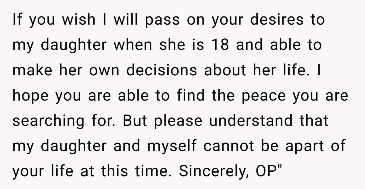 If you wish I will pass on your desires to my daughter when she is 18 and able to make her own decisions about her life. I hope you are...
