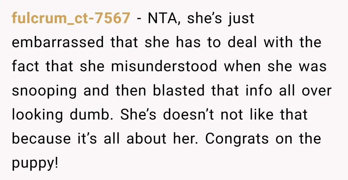 fulcrum_ct-7567 - NTA, she’s just embarrassed that she has to deal with the fact that she misunderstood when she was snooping and then blasted that info all over looking dumb....