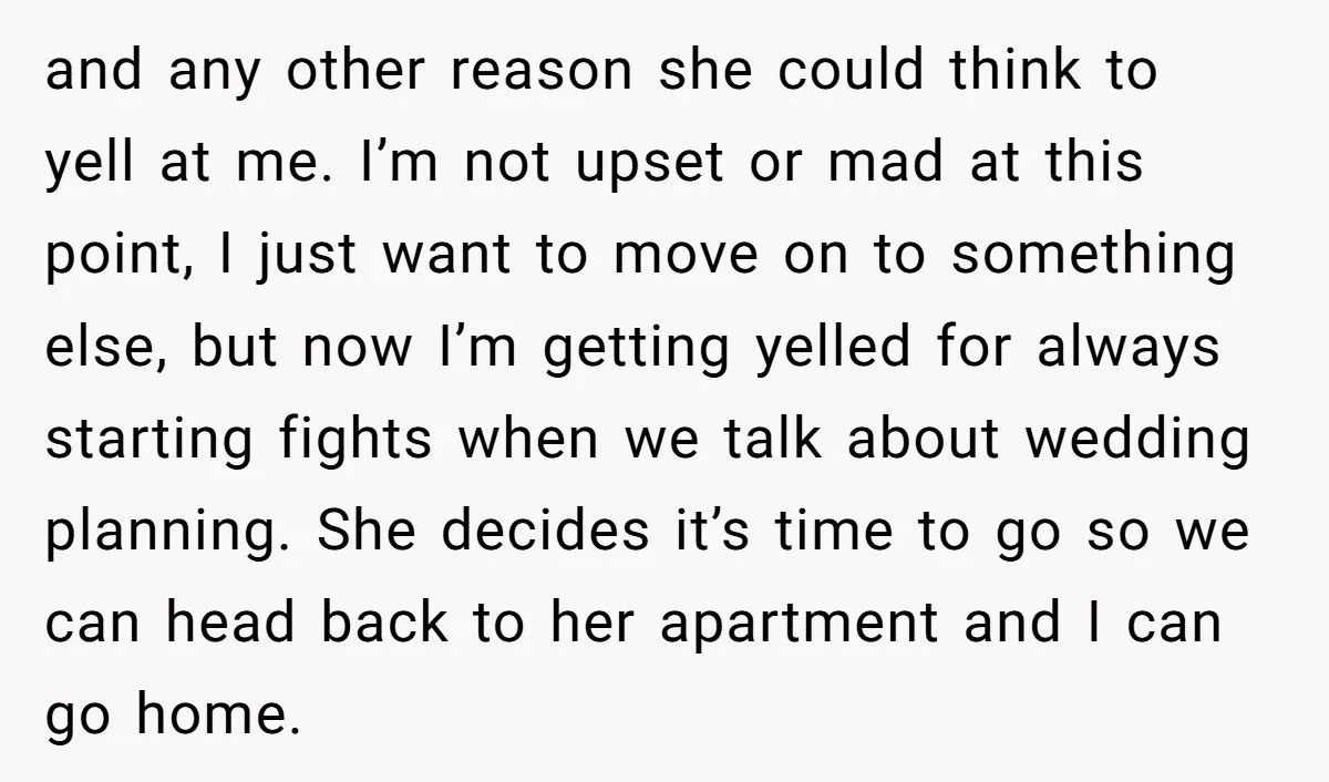 and any other reason she could think to yell at me. I’m not upset or mad at this point, I just want to move on to something else, but now...