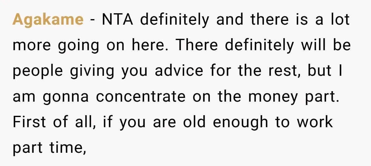 Agakame - NTA definitely and there is a lot more going on here. There definitely will be people giving you advice for the rest, but I am gonna concentrate on...