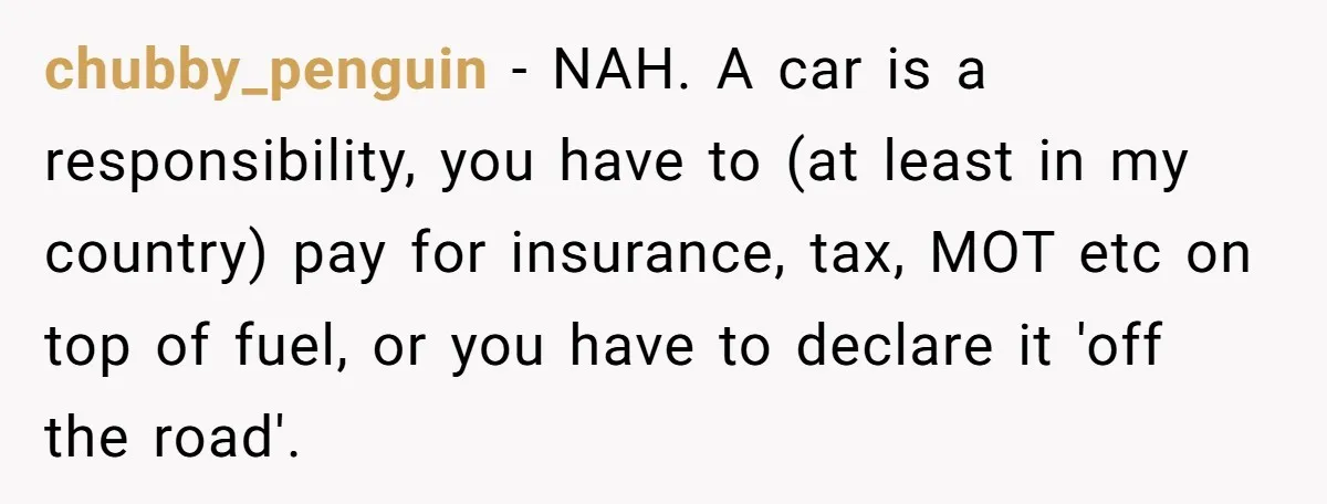 chubby_penguin − NAH. A car is a responsibility, you have to (at least in my country) pay for insurance, tax, MOT etc on top of fuel, or you have to...