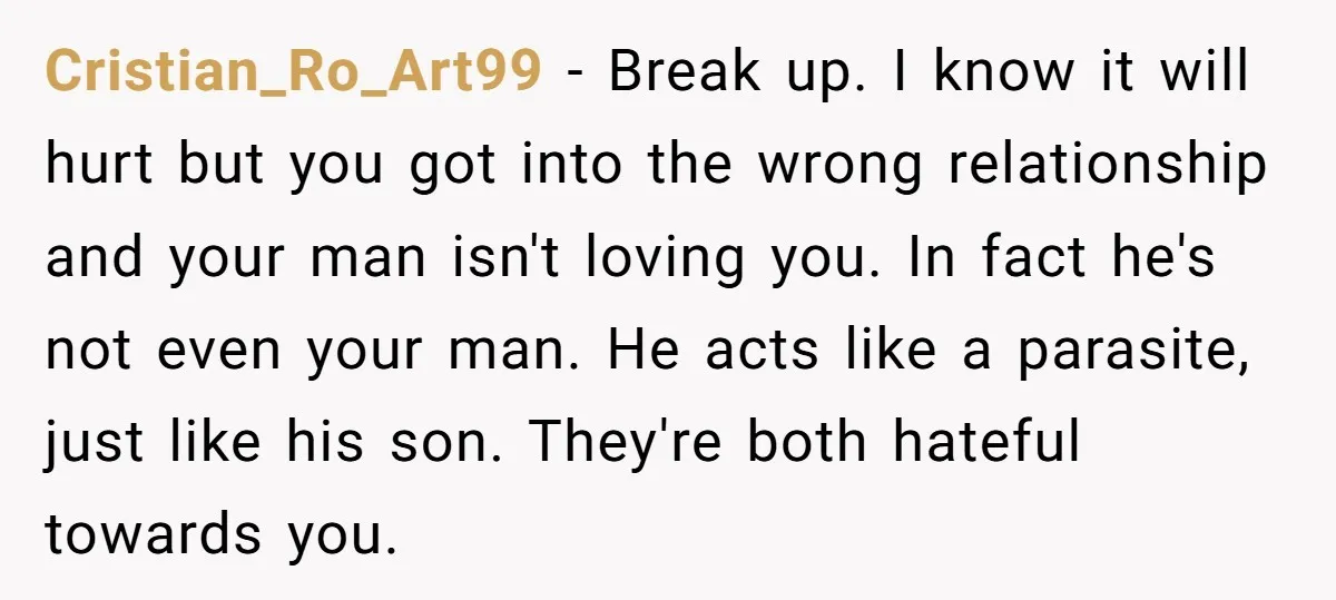 Cristian_Ro_Art99 − Break up. I know it will hurt but you got into the wrong relationship and your man isn't loving you. In fact he's not even your man. He...