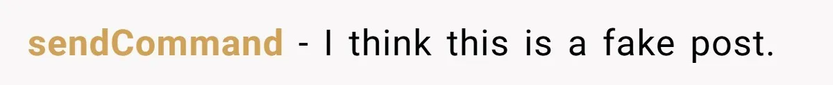 sendCommand - I think this is a fake post.