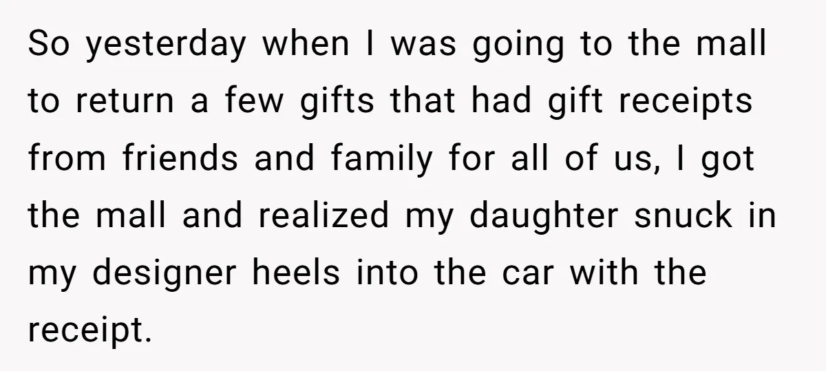 So yesterday when I was going to the mall to return a few gifts that had gift receipts from friends and family for all of us, I got the mall...