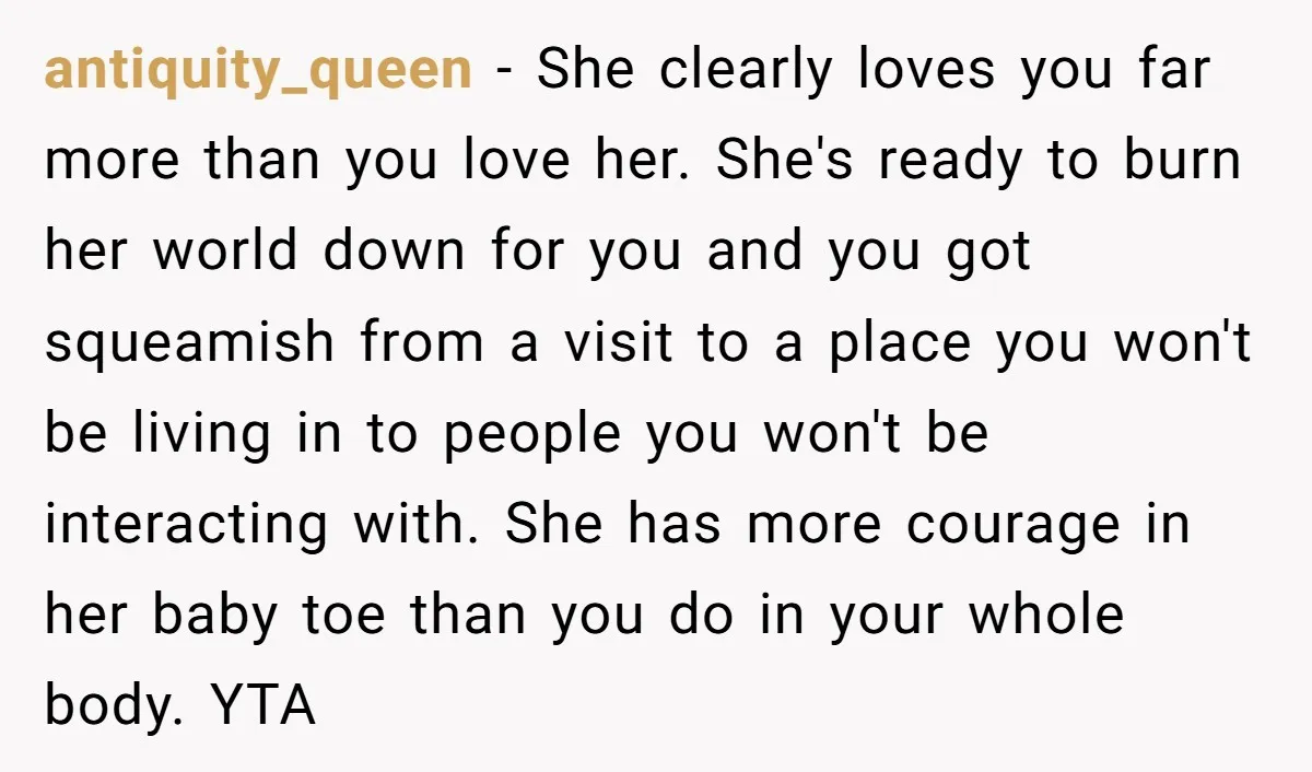 antiquity_queen - She clearly loves you far more than you love her. She's ready to burn her world down for you and you got squeamish from a visit to a...