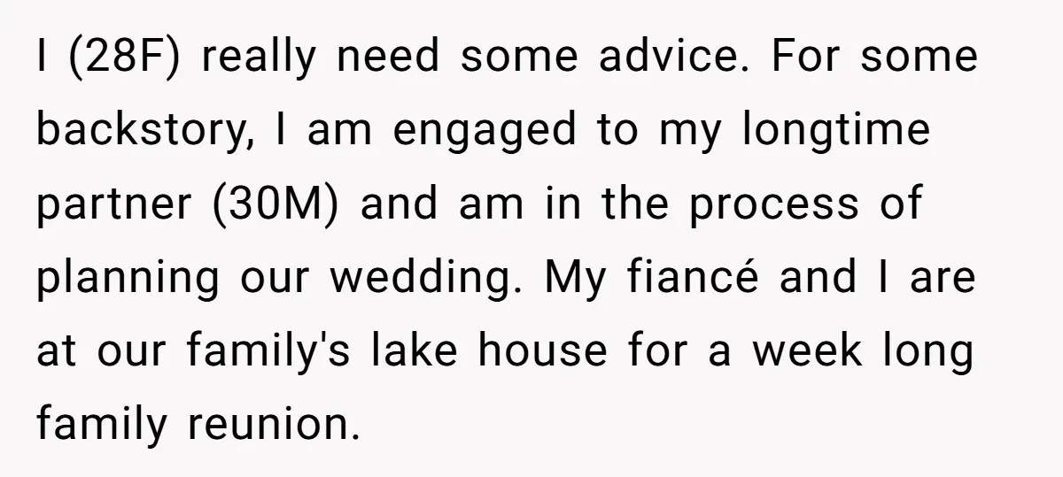 I (28F) really need some advice. For some backstory, I am engaged to my longtime partner (30M) and am in the process of planning our wedding. My fiancé and I...