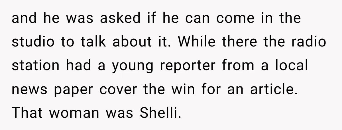 and he was asked if he can come in the studio to talk about it. While there the radio station had a young reporter from a local news paper cover...