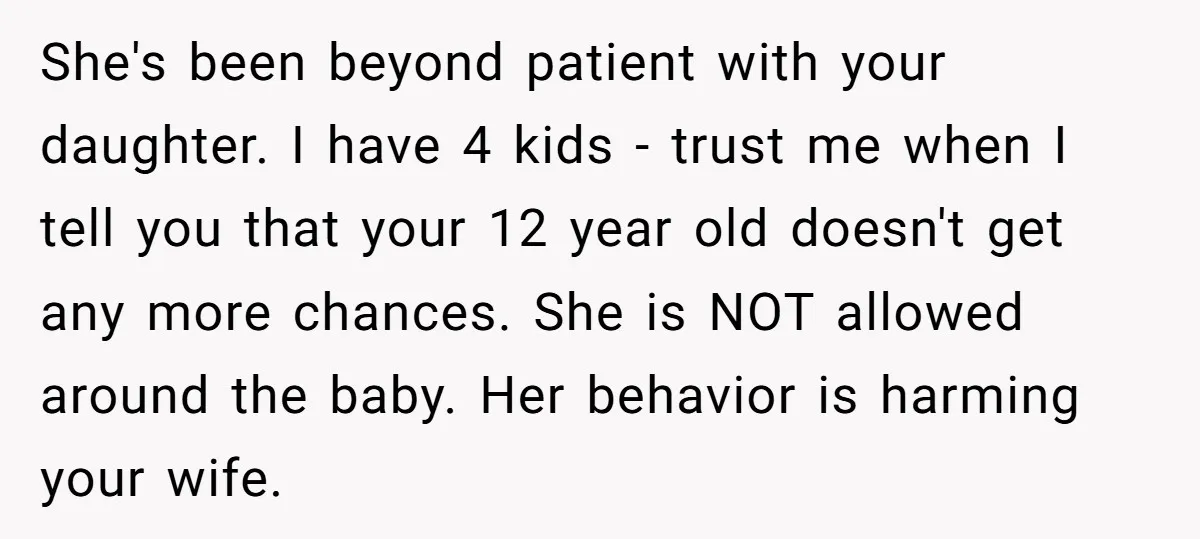 She's been beyond patient with your daughter. I have 4 kids - trust me when I tell you that your 12 year old doesn't get any more chances. She is...