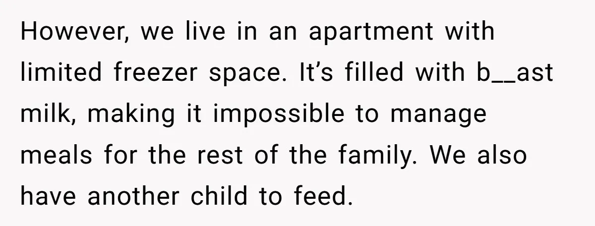 However, we live in an apartment with limited freezer space. It’s filled with b__ast milk, making it impossible to manage meals for the rest of the family. We also have...