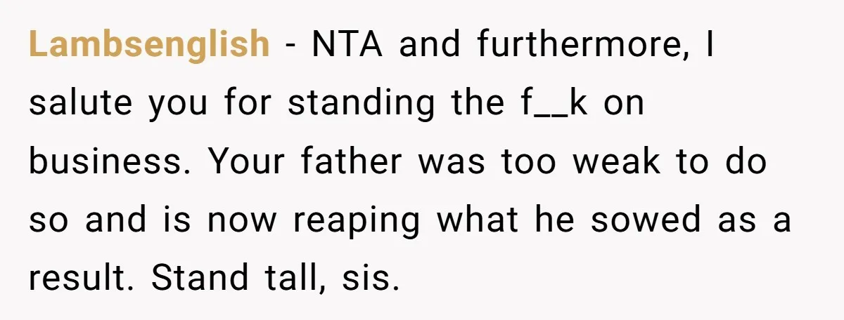 Lambsenglish − NTA and furthermore, I salute you for standing the f__k on business. Your father was too weak to do so and is now reaping what he sowed as...
