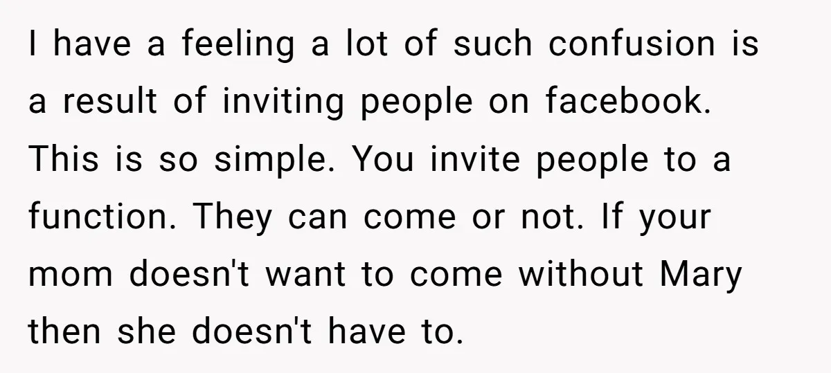 I have a feeling a lot of such confusion is a result of inviting people on facebook. This is so simple. You invite people to a function. They can come...
