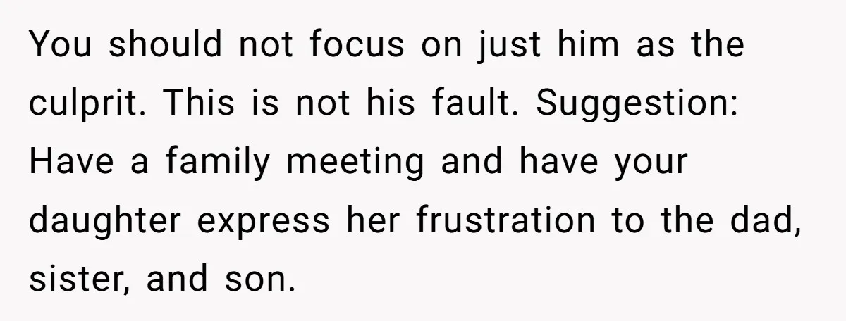 You should not focus on just him as the culprit. This is not his fault. Suggestion: Have a family meeting and have your daughter express her frustration to the dad,...
