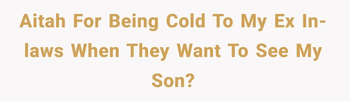 AITAH for being cold to my ex in-laws when they want to see my son?
