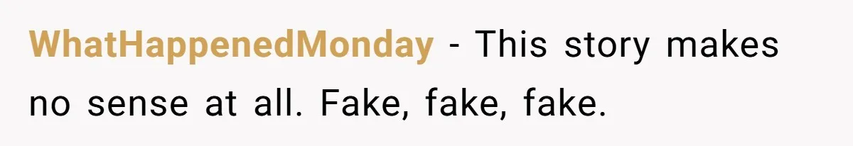WhatHappenedMonday - This story makes no sense at all. Fake, fake, fake.