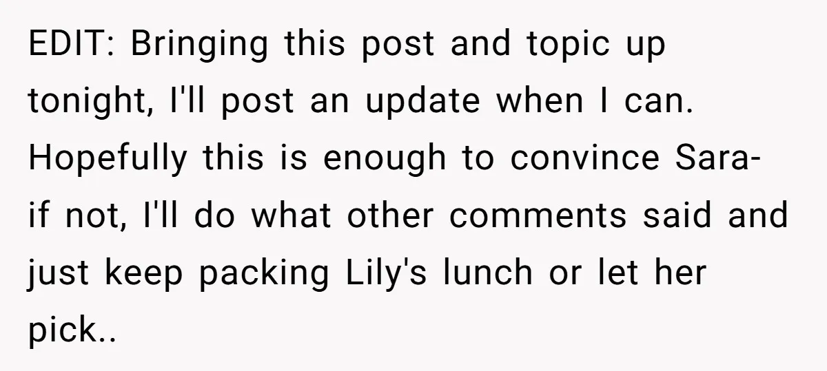 EDIT: Bringing this post and topic up tonight, I'll post an update when I can. Hopefully this is enough to convince Sara- if not, I'll do what other comments said...