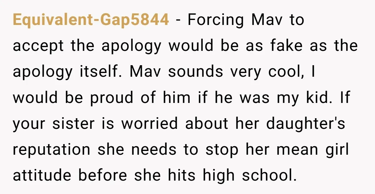 Equivalent-Gap5844 - Forcing Mav to accept the apology would be as fake as the apology itself. Mav sounds very cool, I would be proud of him if he was my...