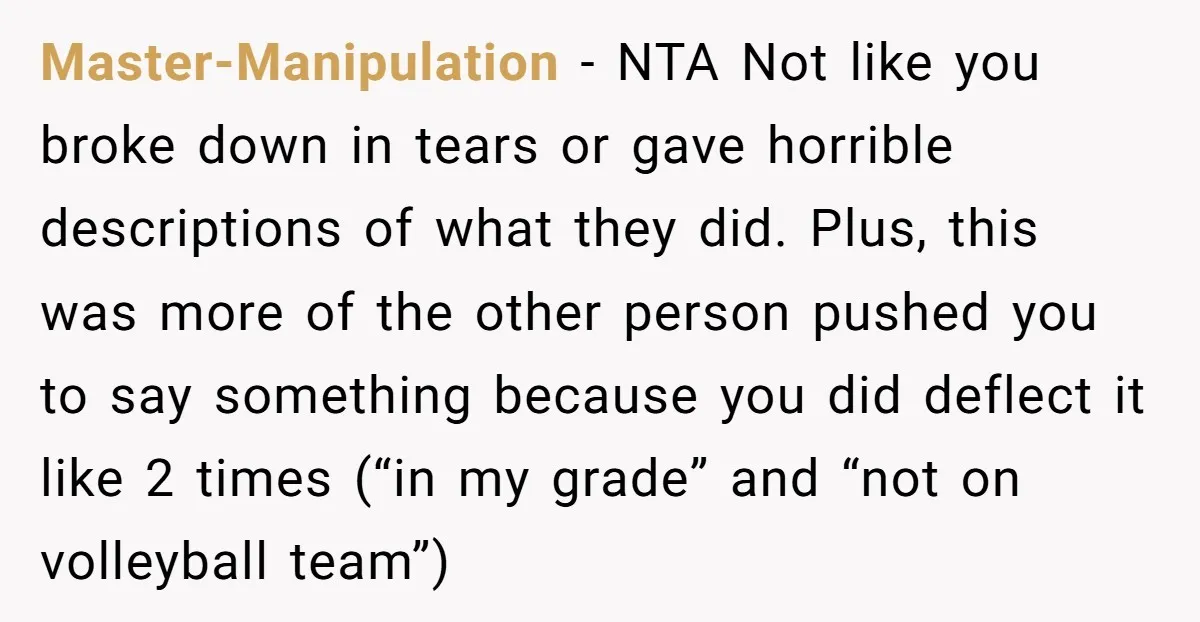 Master-Manipulation − NTA Not like you broke down in tears or gave horrible descriptions of what they did. Plus, this was more of the other person pushed you to say...