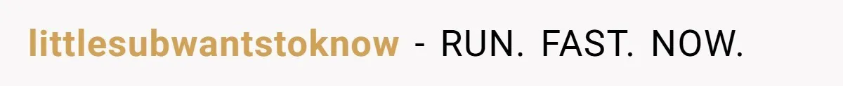 littlesubwantstoknow - RUN. FAST. NOW.