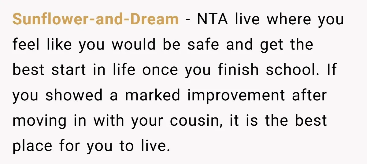 Sunflower-and-Dream − NTA live where you feel like you would be safe and get the best start in life once you finish school. If you showed a marked improvement after...