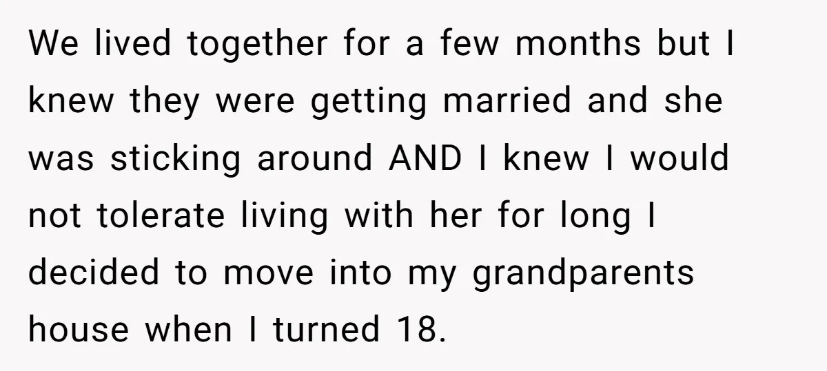 We lived together for a few months but I knew they were getting married and she was sticking around AND I knew I would not tolerate living with her for...