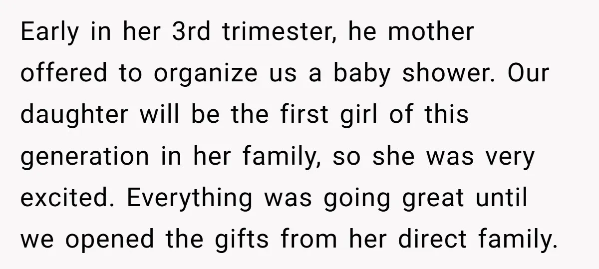 Early in her 3rd trimester, he mother offered to organize us a baby shower. Our daughter will be the first girl of this generation in her family, so she was...