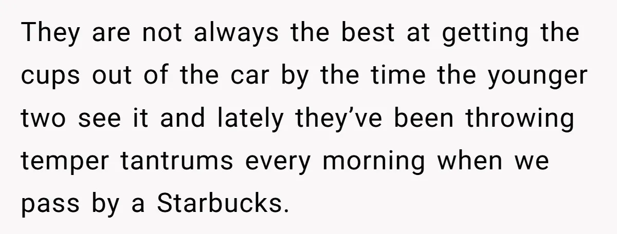 They are not always the best at getting the cups out of the car by the time the younger two see it and lately they’ve been throwing temper tantrums every...