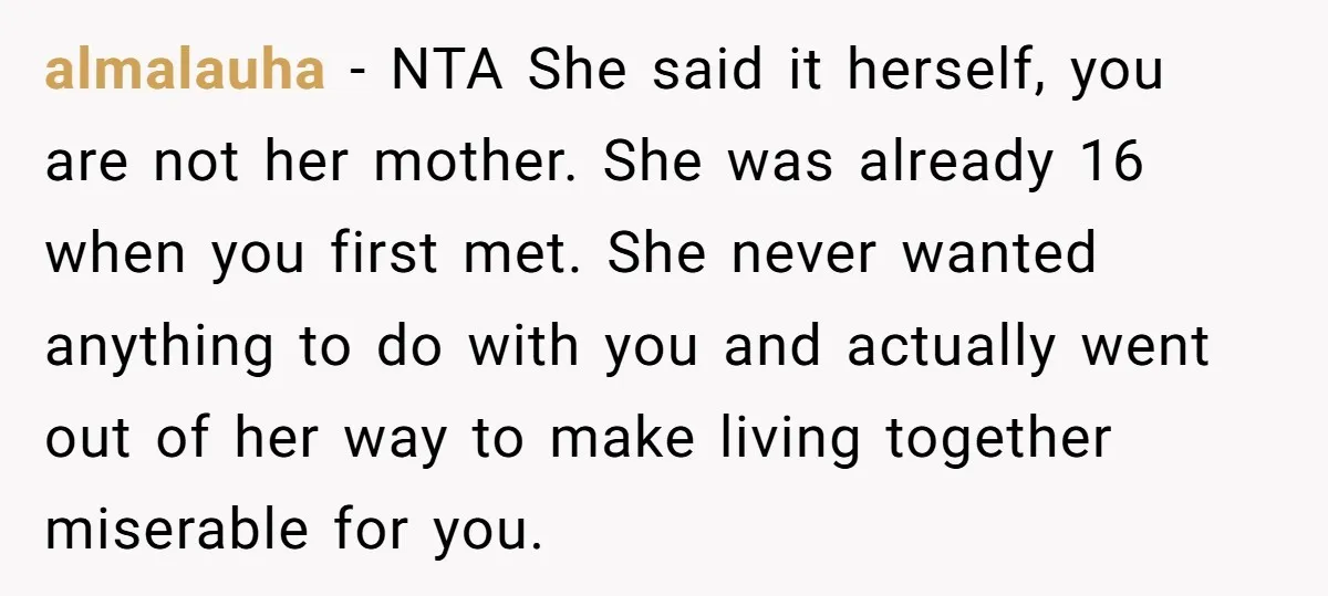 almalauha - NTA She said it herself, you are not her mother. She was already 16 when you first met. She never wanted anything to do with you and actually...