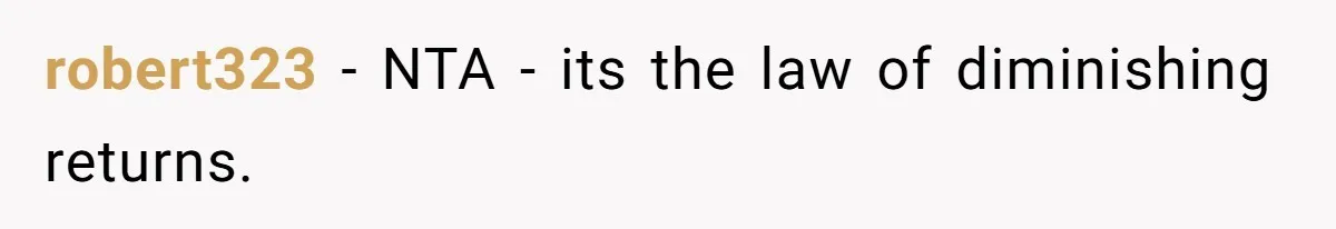robert323 − NTA - its the law of diminishing returns.
