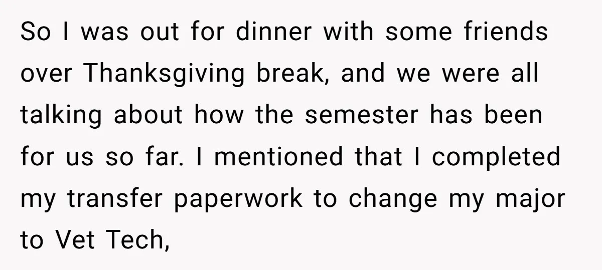 So I was out for dinner with some friends over Thanksgiving break, and we were all talking about how the semester has been for us so far. I mentioned that...