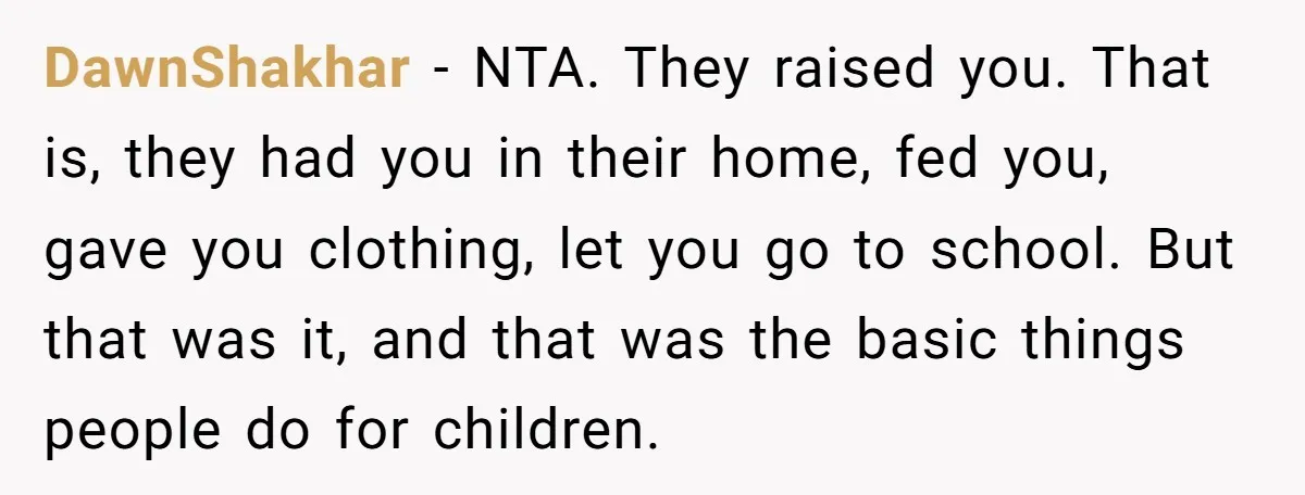 DawnShakhar − NTA. They raised you. That is, they had you in their home, fed you, gave you clothing, let you go to school. But that was it, and that...