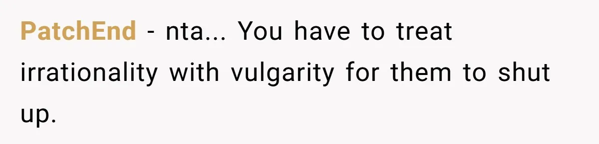 PatchEnd - nta... You have to treat irrationality with vulgarity for them to shut up.