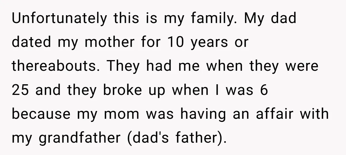 Unfortunately this is my family. My dad dated my mother for 10 years or thereabouts. They had me when they were 25 and they broke up when I was 6...