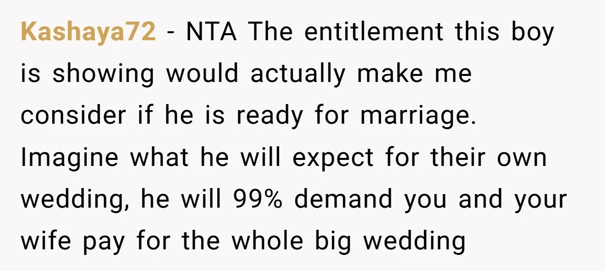 Kashaya72 − NTA The entitlement this boy is showing would actually make me consider if he is ready for marriage. Imagine what he will expect for their own wedding, he...