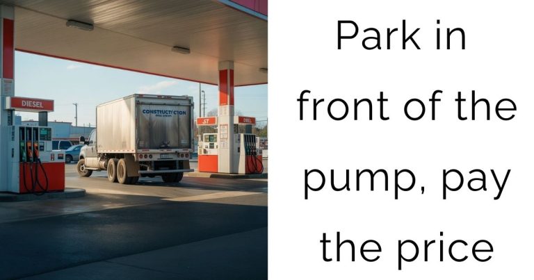 Park in front of the pump, pay the price