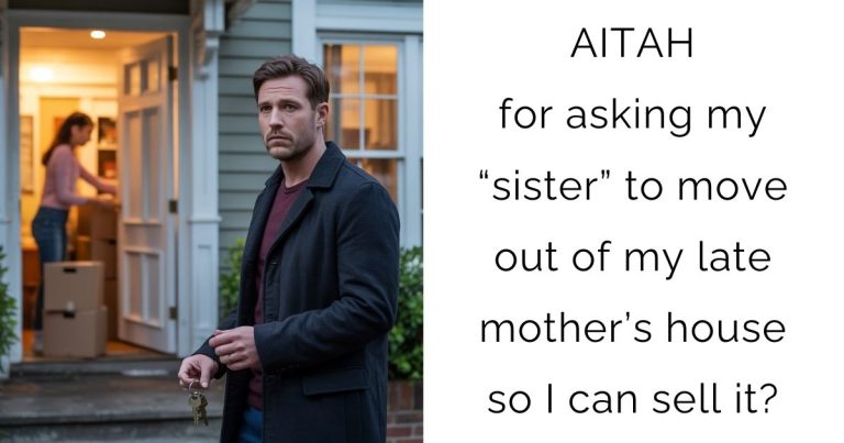 AITAH for asking my “sister” to move out of my late mother’s house so I can sell it?