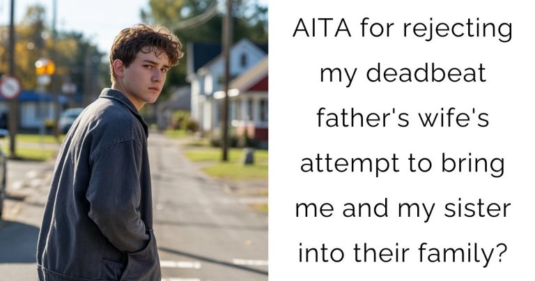 AITA for rejecting my deadbeat father’s wife’s attempt to bring me and my sister into their family?