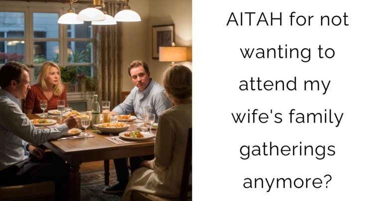AITAH for not wanting to attend my wife’s family gatherings anymore?