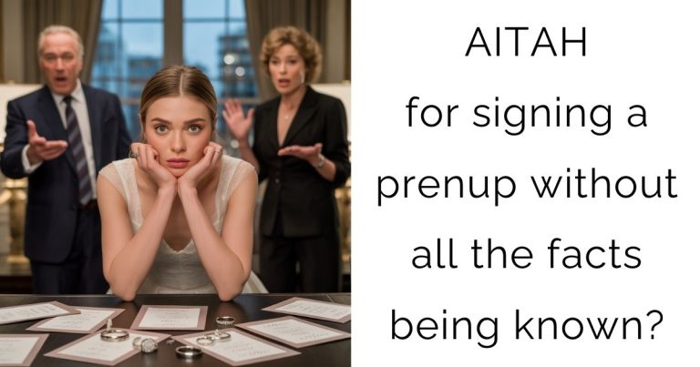 AITAH for signing a prenup without all the facts being known?